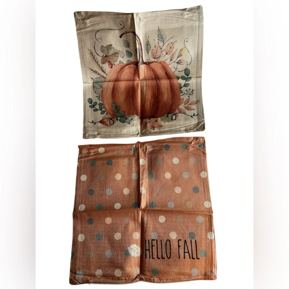 New 18”X18” polyester Holiday pillow covers with zipper closure